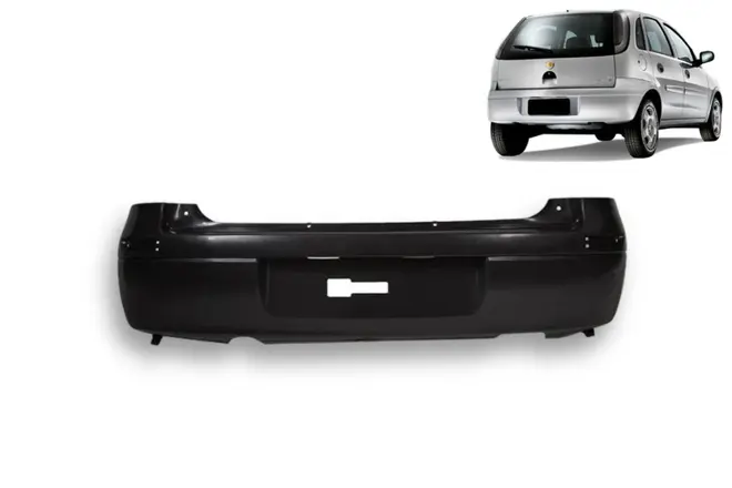 PARA-CHOQUE TRASEIRO SEM NEBLINA - CORSA 2002 A 2012 - PARA-CHOQUE