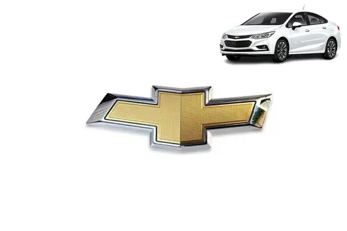 Emblema Gravata Dourada Grade Dianteira - Cruze 2016 a 2019