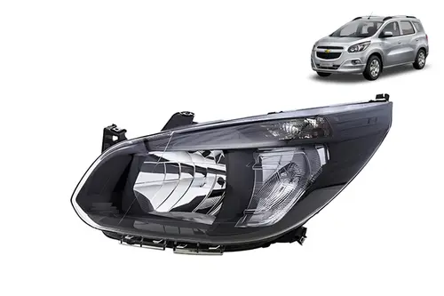 Farol Dianteiro Direito Dark Chrome - Spin 2013 a 2015