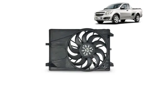 Ventoinha Ventilador do Radiador - Montana 1.4 Flex 2018 a 2021 com Ar Condicionado