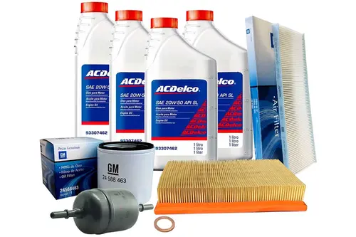 Kit de Troca de Óleo 20W50 e Filtros - Corsa / Classic