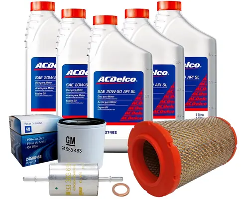 Kit de Troca de Óleo 20W50 e Filtros - Blazer / S10
