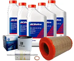 Kit de Troca de Óleo 20W50 e Filtros - Blazer / S10