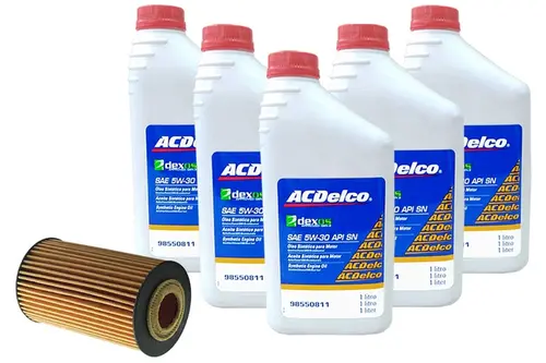Kit Troca de Óleo 5w30 e Filtro de Óleo do Motor  - Cruze 1.8 / Sonic 1.6