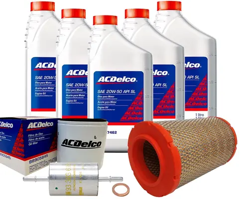 Kit Óleo 20w50 e Filtros Acdelco - Blazer 2.4 / S10