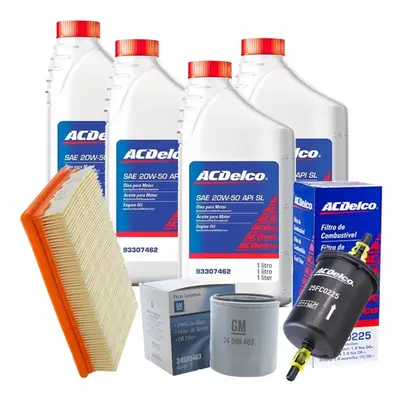 Kit Óleo 20w50 e Filtros Acdelco - Celta 2001 a 2005