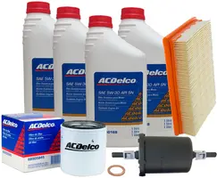 Kit de troca de óleo 5W30 sintético e filtros - Prisma / Celta