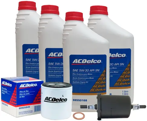 Kit de troca de óleo 5W30 e filtros - Celta / Prisma / Cobalt