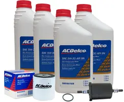 Kit de troca de óleo 5W30 ACDelco e filtros - Cobalt / Onix / Novo Prisma / Spin