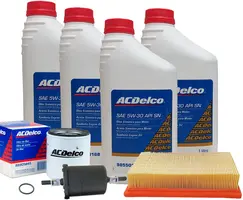 Kit de troca de óleo ACDelco 5W30 e filtros - Cobalt / Spin