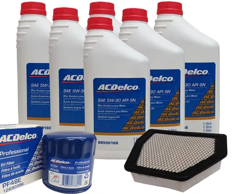 Kit de troca de óleo 5W30 ACDelco e filtros - Captiva 2008 até 2015