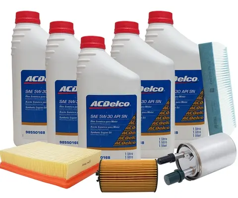 Kit de troca de óleo 5W30 e filtros - Sonic 2012 até 2014
