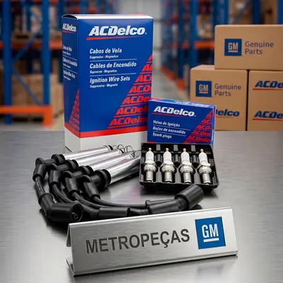 Kit Velas e Cabos de Velas Acdelco - Onix / Prisma 1.4 Flex 2013 a 2019