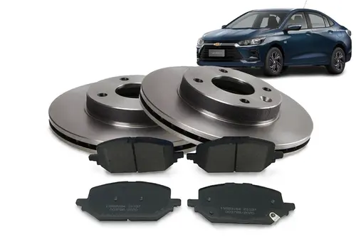 Kit Pastilhas Acdelco e Disco de Freio Dianteiro Original GM - Onix Plus / Novo Onix