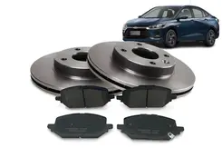 Kit Pastilhas Acdelco e Disco de Freio Dianteiro Original GM - Onix Plus / Novo Onix