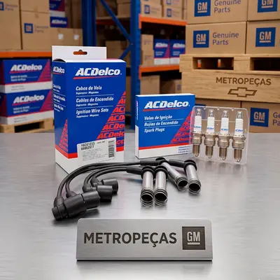 Kit Velas e Cabos 1.0 Flex Acdelco - Celta / Classic / Novo Corsa / Prisma