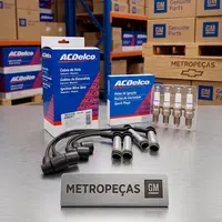 Kit Velas e Cabos 1.0 Flex Acdelco - Celta / Classic / Novo Corsa / Prisma