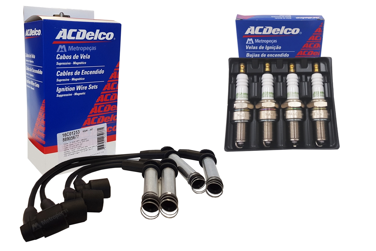 Kit Velas e Cabos de Vela Acdelco - Celta / Prisma Motor 1.4 Flex 2007 ...