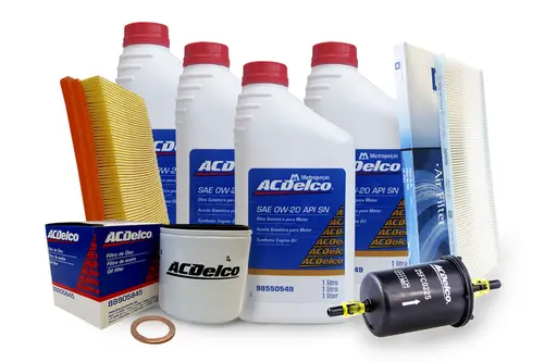 Kit Troca de Óleo 0w20 e Filtros - Montana 1.4 Flex 2017 a 2021 ( Filtro de Óleo, de Combustível, de Ar do Motor e do Ar Condicionado )