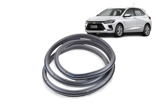 Guarnição Porta Traseira Direita - Novo Onix Hatch 2020 A 2026 ( Lado Porta )